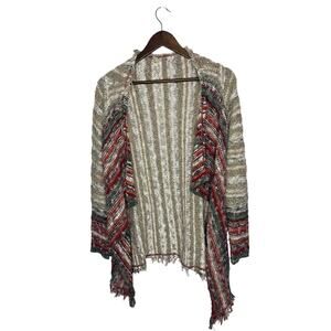 BKE Raw Edge Cardigan Sweater GIMMICKS size small womens western open front